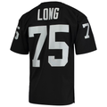 Johmsee LV.Raiders 1983 #75 Howie Long Mitchell & Ness Black Authentic Throwback Retired Player Stitched Puhic Jersey