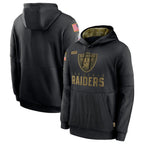 Johmsee LV.Raiders Black Salute to Service Hoodies Limited Game Blank Player Stitched Jerseys