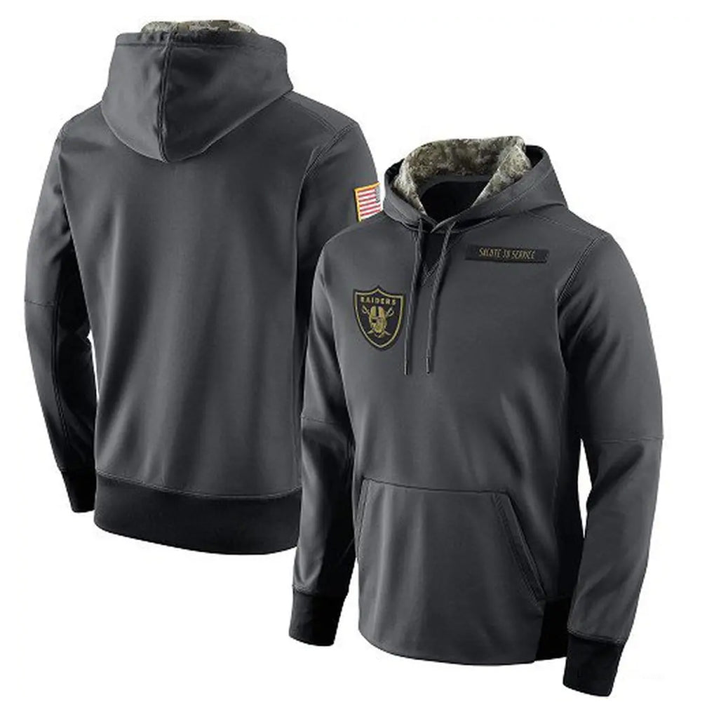 Johmsee LV.Raiders Gray Pullover Hoodies Home Game Blank Player Stitched Jerseys