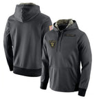 Johmsee LV.Raiders Gray Pullover Hoodies Home Game Blank Player Stitched Jerseys