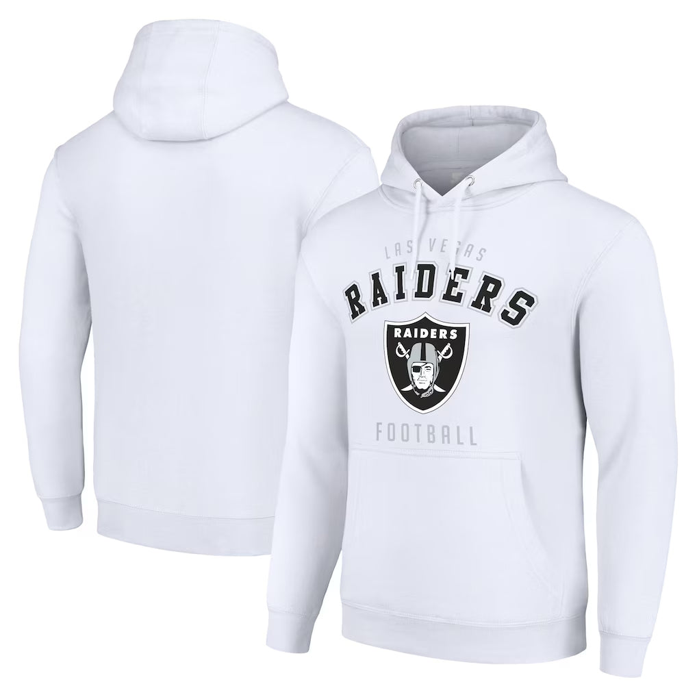 Johmsee LV.Raiders White LOGO Pullover Hoodies Home Game Blank Player Stitched Jerseys