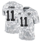 Johmsee LV.Raiders #11 Jeremy Chinn Player Arctic Camo Salute To Service Limited Game Stitched Jerseys