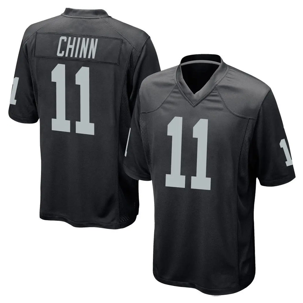 Johmsee LV.Raiders #11 Jeremy Chinn Player Black Home Game Stitched Jerseys