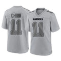Johmsee LV.Raiders #11 Jeremy Chinn Player Gray Atmosphere Fashion Limited Game Stitched Jerseys
