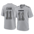 Johmsee LV.Raiders #11 Jeremy Chinn Player Gray Atmosphere Fashion Limited Game Stitched Jerseys