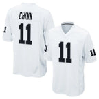 Johmsee LV.Raiders #11 Jeremy Chinn Player White Home Game Stitched Jerseys