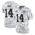Johmsee LV.Raiders #14 Matt Gay Player Arctic Camo Salute To Service Limited Game Stitched Jerseys