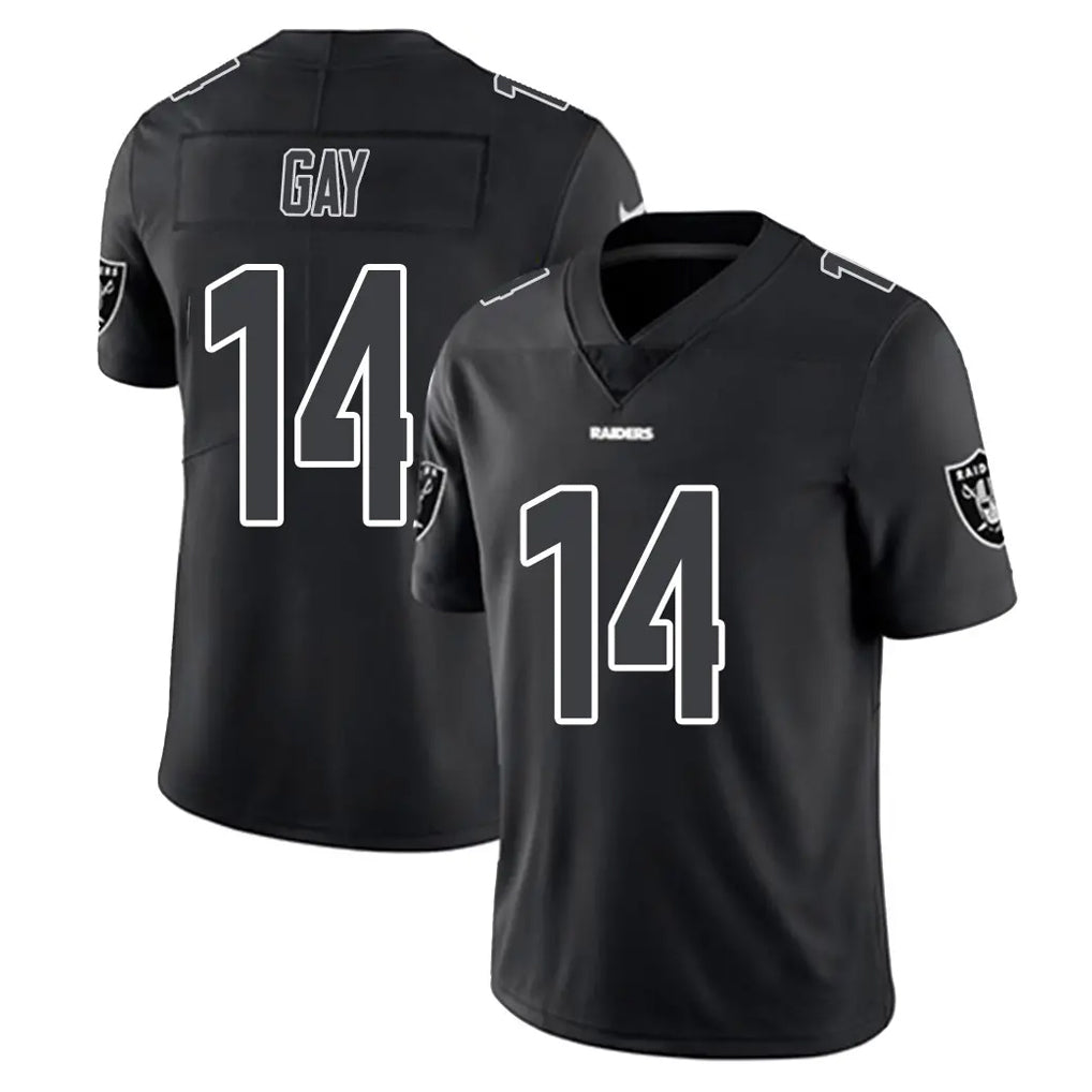 Johmsee LV.Raiders #14 Matt Gay Player Black Limited Black Impact Home Game Stitched Jerseys