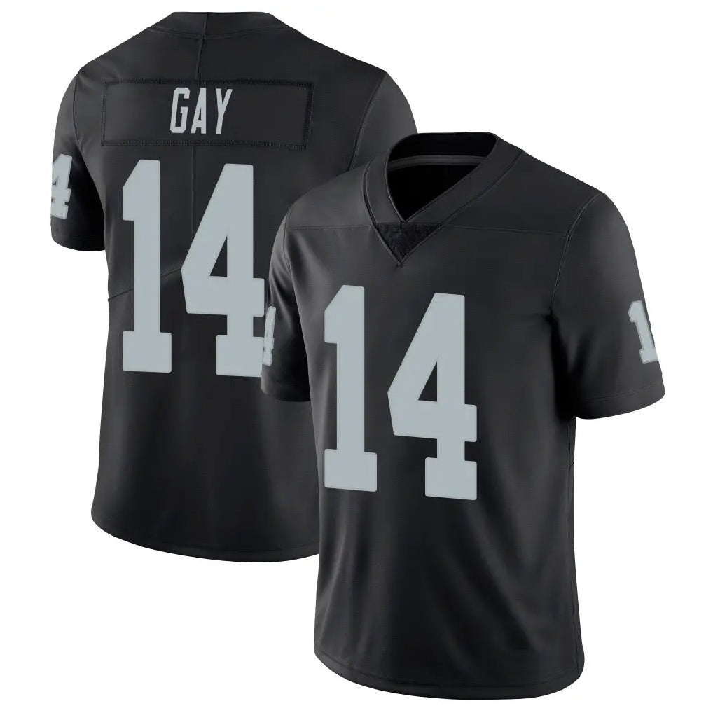 Johmsee LV.Raiders #14 Matt Gay Player Black Limited Vapor Untouchable Home Game Stitched Jerseys