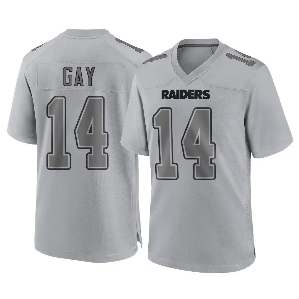 Johmsee LV.Raiders #14 Matt Gay Player Gray Atmosphere Fashion Limited Game Stitched Jerseys