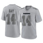 Johmsee LV.Raiders #14 Matt Gay Player Gray Atmosphere Fashion Limited Game Stitched Jerseys