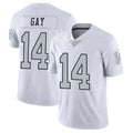 Johmsee LV.Raiders #14 Matt Gay Player White Limited Color Rush Home Game Stitched Jerseys
