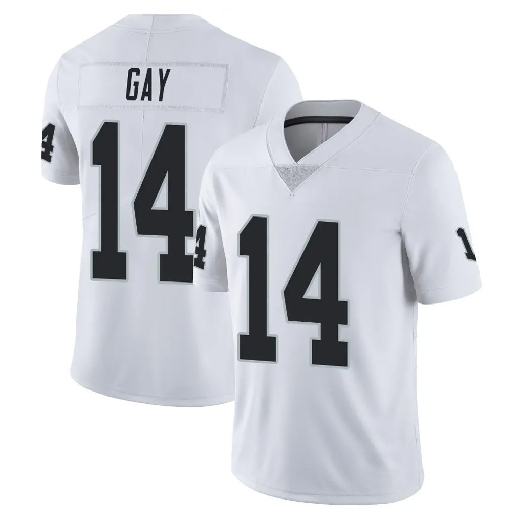 Johmsee LV.Raiders #14 Matt Gay Player White Limited Vapor Untouchable Home Game Stitched Jerseys