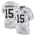 Johmsee LV.Raiders #15 Fernando Mendoza Player Arctic Camo Salute To Service Limited Game Stitched Jerseys