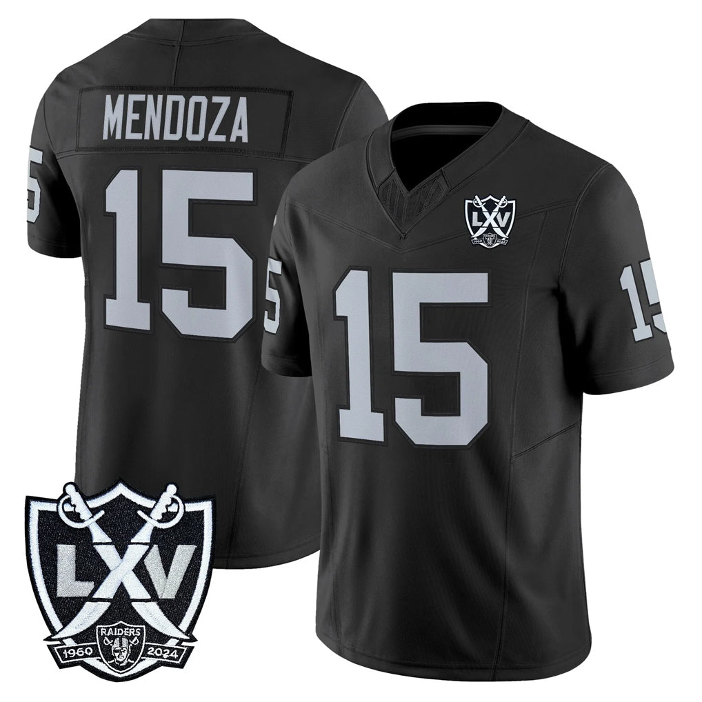 Johmsee LV.Raiders #15 Fernando Mendoza Player Black 2026 Vapor Limited Home Game Stitched Jerseys