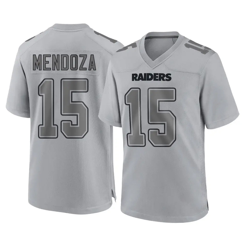 Johmsee LV.Raiders #15 Fernando Mendoza Player Gray Atmosphere Fashion Limited Game Stitched Jerseys