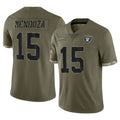 Johmsee LV.Raiders #15 Fernando Mendoza Player Olive Salute To Service Limited Stitched Jerseys
