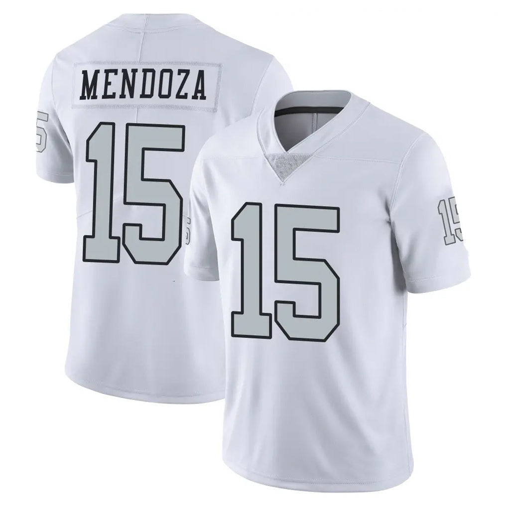 Johmsee LV.Raiders #15 Fernando Mendoza Player White Limited Color Rush Home Game Stitched Jerseys