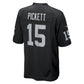 LV.Raiders #15 Kenny Pickett Black Team Game American Football Jerseys