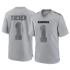 Johmsee LV.Raiders #1 Tre Tucker Player Gray Atmosphere Fashion Limited Game Stitched Jerseys