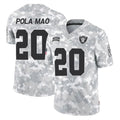 Johmsee LV.Raiders #20 Isaiah Pola-Mao Player Arctic Camo Salute To Service Limited Game Stitched Jerseys