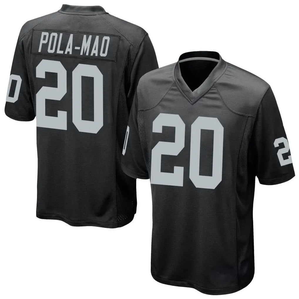 Johmsee LV.Raiders #20 Isaiah Pola-Mao Player Black Home Game Stitched Jerseys