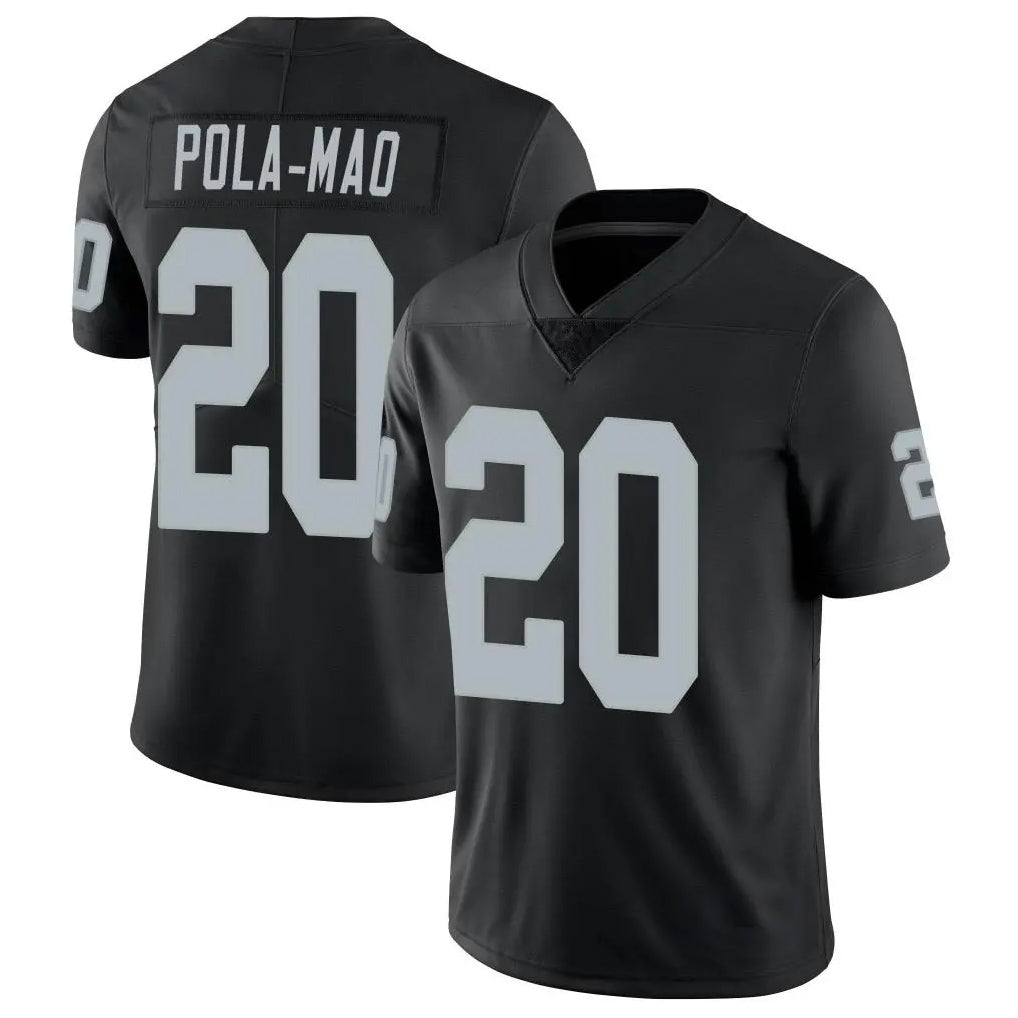 Johmsee LV.Raiders #20 Isaiah Pola-Mao Player Black Limited Vapor Untouchable Home Game Stitched Jerseys