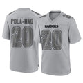 Johmsee LV.Raiders #20 Isaiah Pola-Mao Player Gray Atmosphere Fashion Limited Game Stitched Jerseys