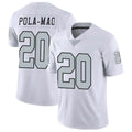Johmsee LV.Raiders #20 Isaiah Pola-Mao Player White Limited Color Rush Home Game Stitched Jerseys