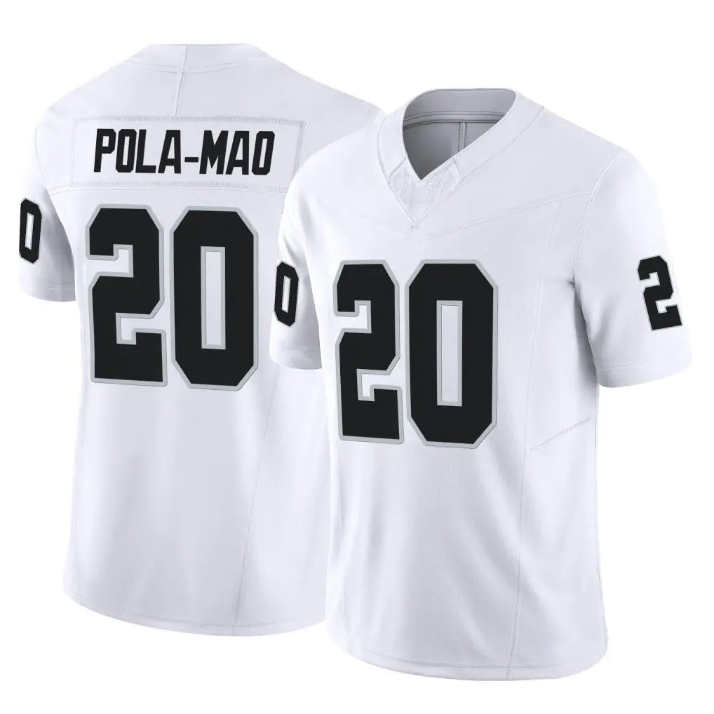 Johmsee LV.Raiders #20 Isaiah Pola-Mao Player White Limited Vapor F.U.S.E. Home Game Stitched Jerseys