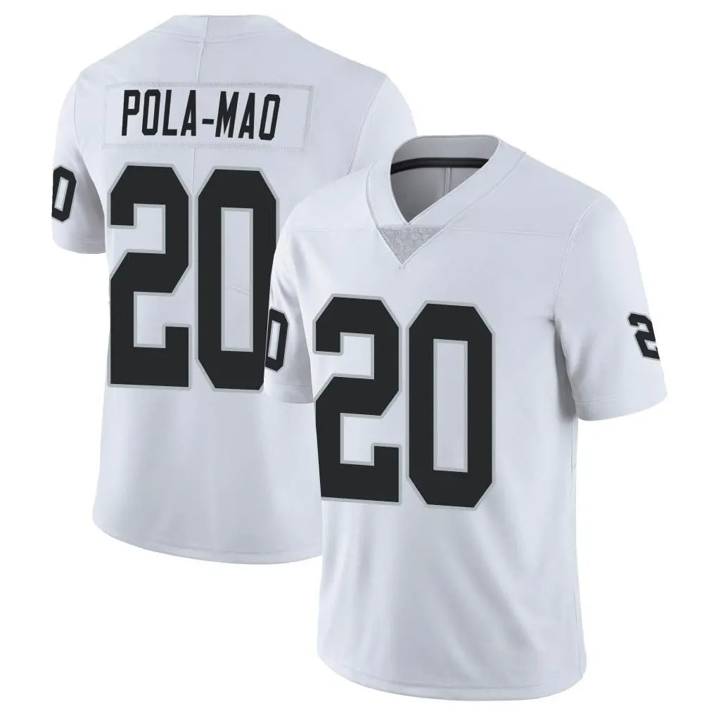 Johmsee LV.Raiders #20 Isaiah Pola-Mao Player White Limited Vapor Untouchable Home Game Stitched Jerseys