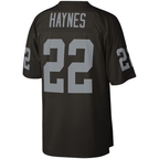 Johmsee LV.Raiders #22 Mike Haynes Mitchell & Ness Black Legacy Replica Jersey