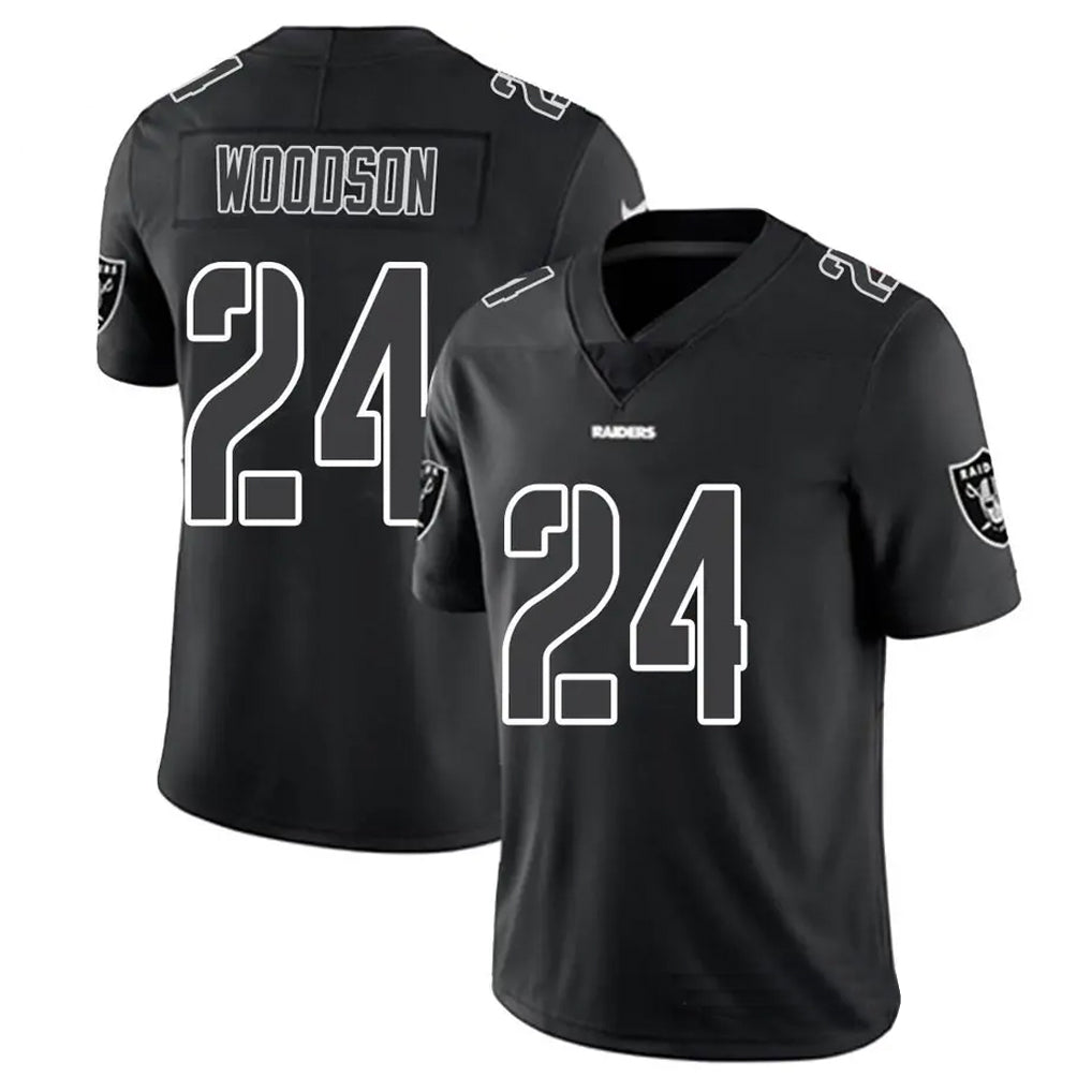 Johmsee LV.Raiders #24 Charles Woodson Player Black Impact Limited Stitched Jerseys