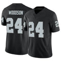 Johmsee LV.Raiders #24 Charles Woodson Player Black Vapor F.U.S.E Limited Stitched Jerseys