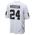 Johmsee LV.Raiders #24 Charles Woodson Player Whtie Home Game  Stitched Jerseys