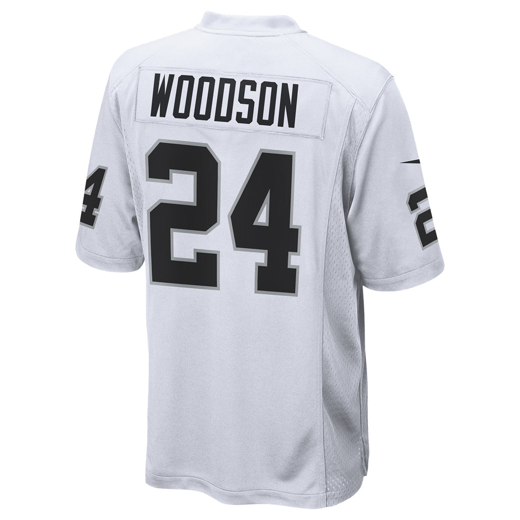Johmsee LV.Raiders #24 Charles Woodson Player Whtie Home Game  Stitched Jerseys