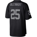 Johmsee LV.Raiders #25 Fred Biletnikoff Mitchell & Ness Black Legacy Replica Jersey