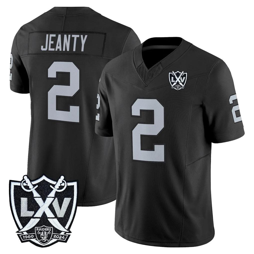 Johmsee LV.Raiders #2 Ashton Jeanty Player Black 2026 Vapor Limited Home Game Stitched Jerseys