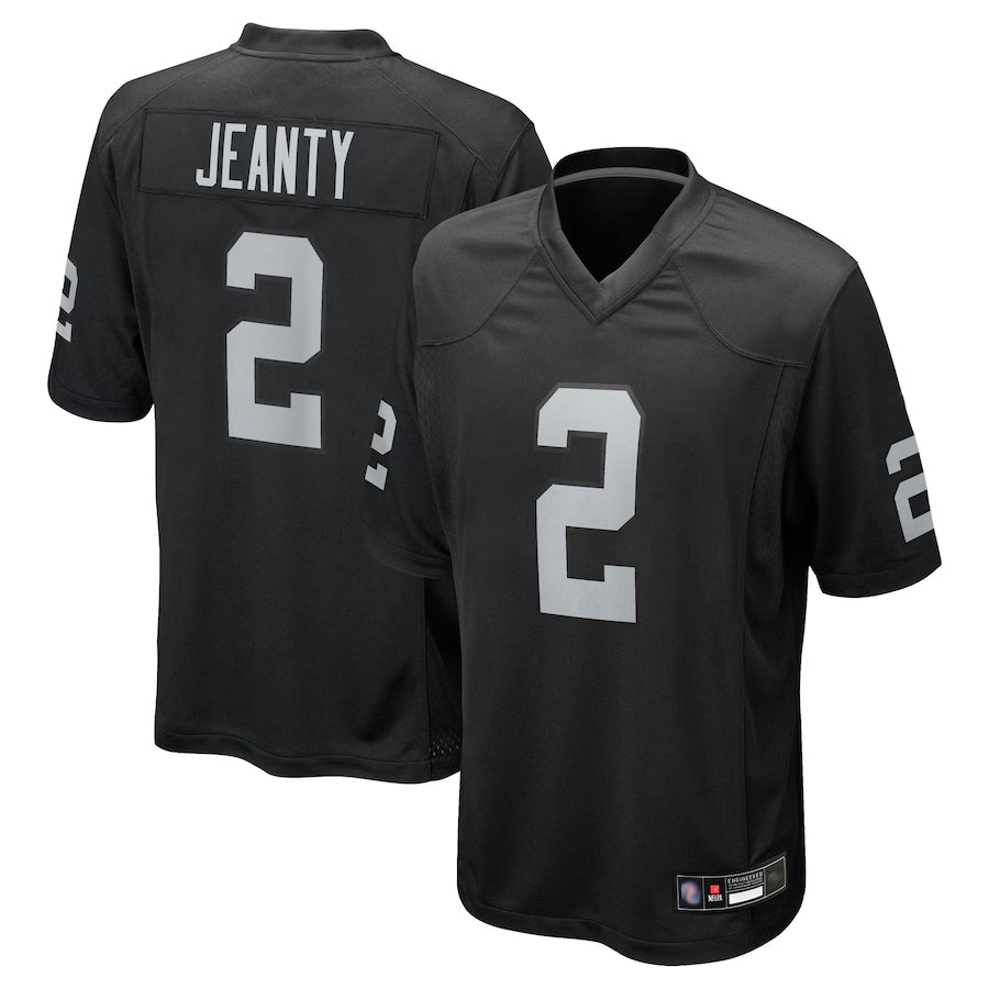 Johmsee LV.Raiders #2 Ashton Jeanty Player Black Game Stitched Jerseys