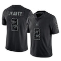 Johmsee LV.Raiders #2 Ashton Jeanty Player Black Reflective Limited Game Stitched Jerseys