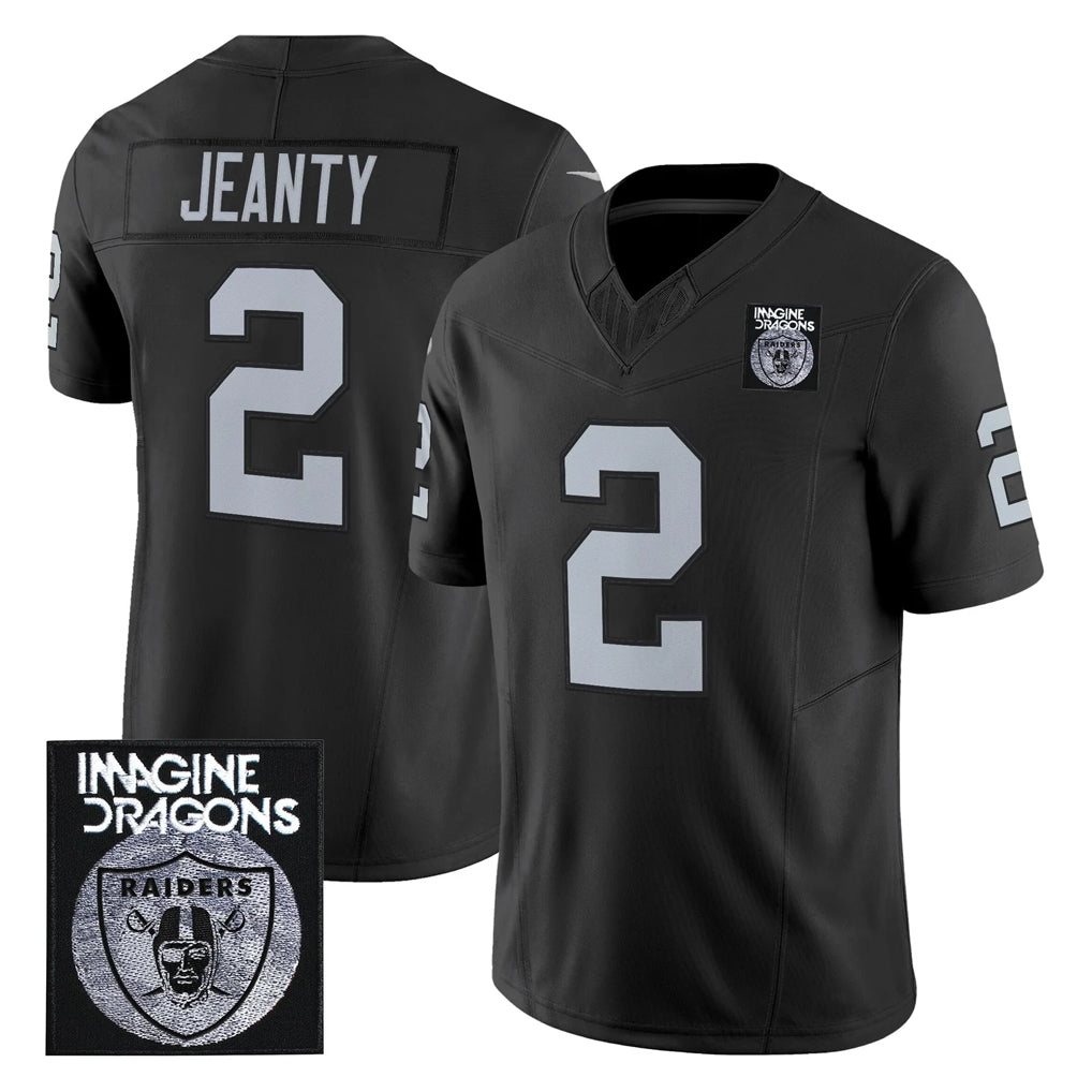Johmsee LV.Raiders #2 Ashton Jeanty Player Black Vapor Limited Home Game Stitched Jerseys