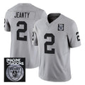 Johmsee LV.Raiders #2 Ashton Jeanty Player Gray Vapor Limited Home Game Stitched Jerseys
