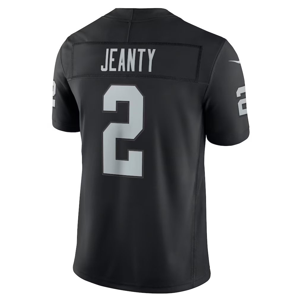 Johmsee LV.Raiders #2 Ashton Jeanty  Black Team Vapor F.U.S.E. Stitched Limited Jerseys