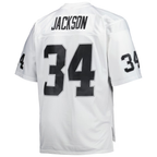Johmsee LV.Raiders #34 Bo Jackson Mitchell & Ness White Big & Tall 1988 Retired Player Replica Stitched Puhic Jersey