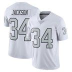 Johmsee LV.Raiders #34 Bo Jackson Player White Alternate Vapor F.U.S.E Limited Stitched Jerseys