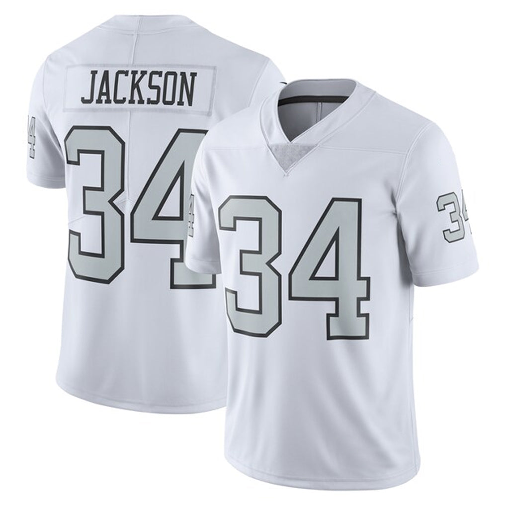 Johmsee LV.Raiders #34 Bo Jackson Player White Alternate Vapor F.U.S.E Limited Stitched Jerseys