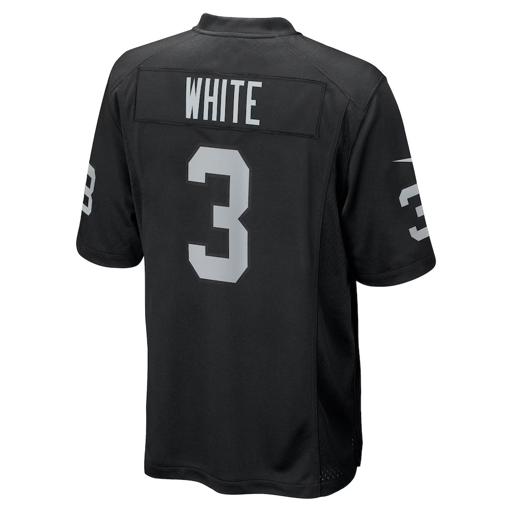 Johmsee LV.Raiders #3 Zamir White Black Team Game Stitched Jerseys