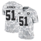 Johmsee LV.Raiders #51 Malcolm Koonce Player Arctic Camo Salute To Service Limited Game Stitched Jerseys