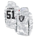 Johmsee LV.Raiders #51 Malcolm Koonce Player Arctic Camo Salute to Service Hoodies Limited Game Stitched Jerseys