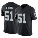 Johmsee LV.Raiders #51 Malcolm Koonce Player Black Limited Vapor F.U.S.E. Home Game Stitched Jerseys